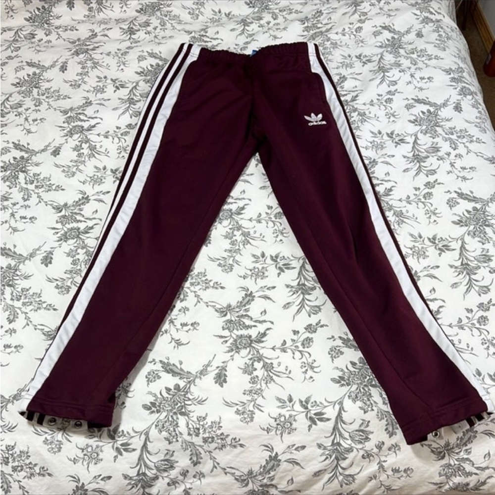 AdidasMaroon Track Pants